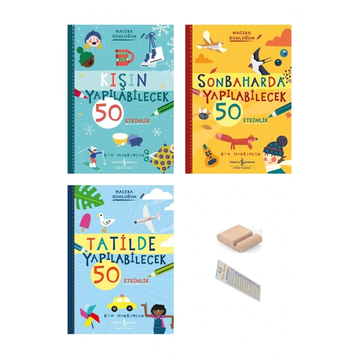 8-12 Yaş Macera Günlüğüm Serisi /Kış Yaz ve Sonbaharda Yapılabilecek 150 Etkinlik + Tablet Standı