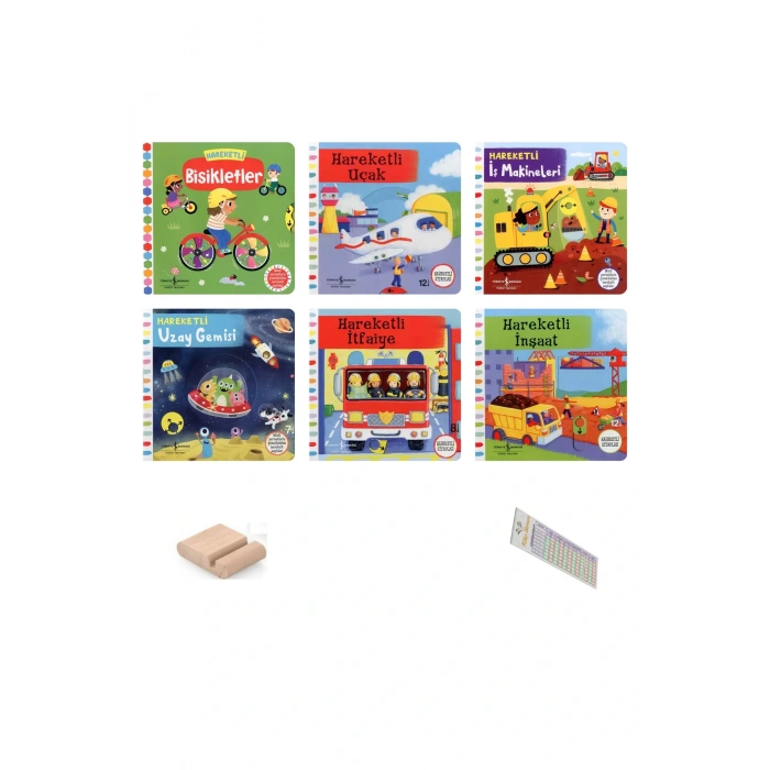 0-2 Yaş Hareketli Kitaplar Serisi  6 Kitaplık SET-2 + Tablet Standı