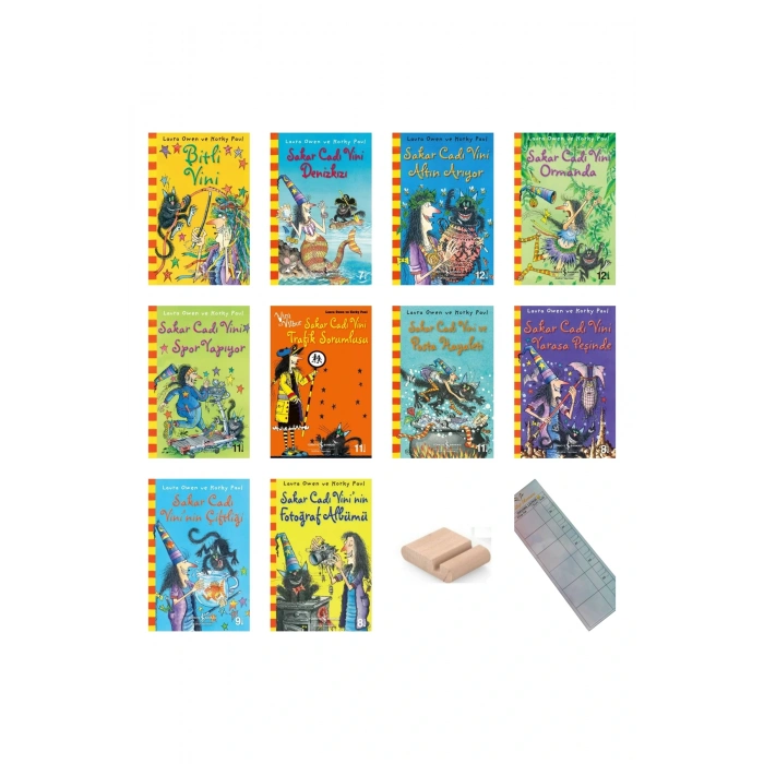 Sakar Cadı Vini Serisi - 10 Kitap - Dünyaca Ünlü Eğülenceli Hikaye Seti+ Tablet Standı