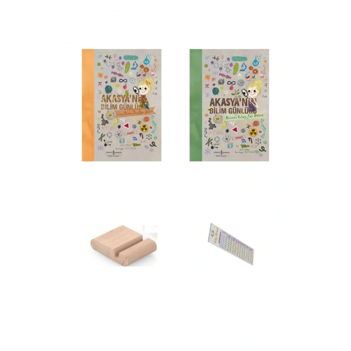 Akasyanın Bilim Günlüğü - 8-12 Yaş Bilim Hikayeleri / 2 Kitap + Tablet Standı