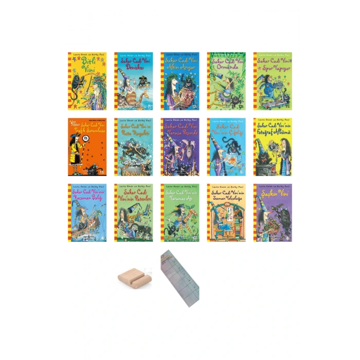 Sakar Cadı Vini Serisi - Dünyaca Ünlü Eğülenceli Hikaye Seti 15 Kitap + Tablet Standı