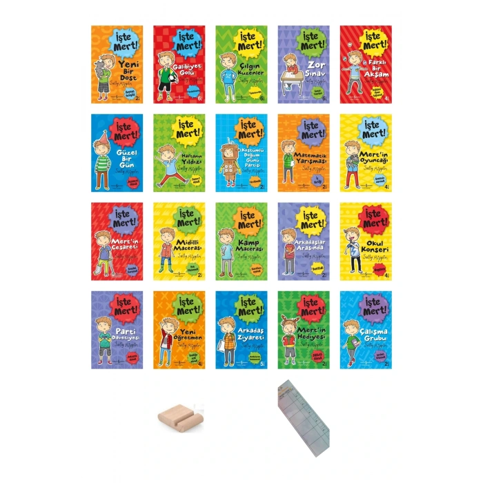 2. Sınıf ve 3. Sınıf İşte Mert ! Kazanımlar ve Karakter Gelişimi Seti -20 Kitap Hikaye+Tablet Standı