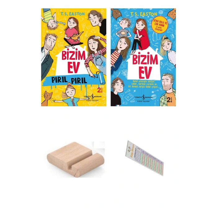 Bizim Ev - Karar Ailesi ile Komik Maceralar - Çocuk Romanları - 8-12 Yaş  / 2 Kitap + Tablet Standı