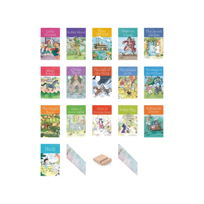 8-13 Yaş İngilizce Çocuk Klasikleri Hikaye Seti 16lı/English Stories For Children + Telefon TUTUCU