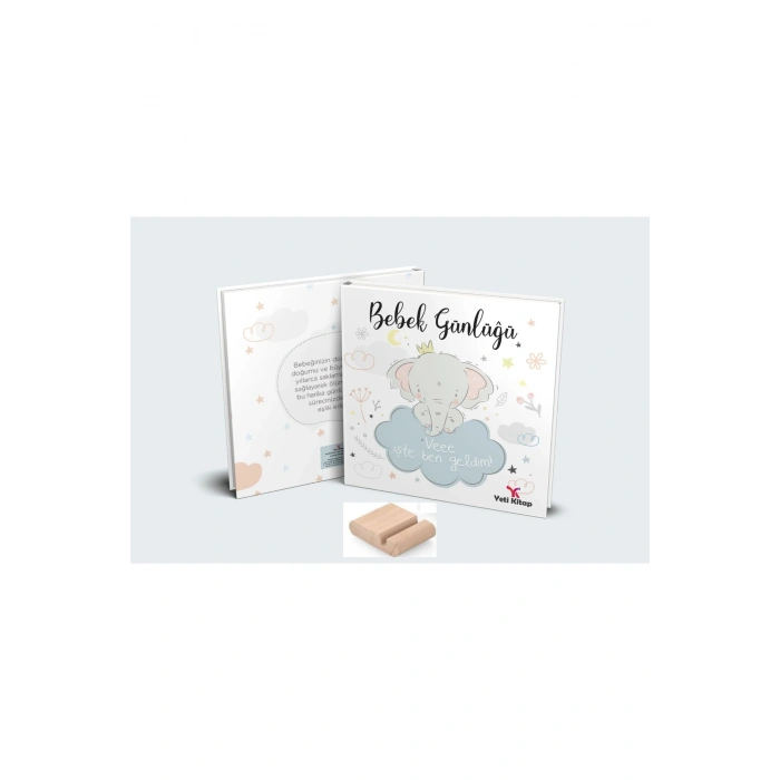Yenidoğan Bebek Günlüğü - Hamilelik - Doğum ve Sonrası Bebek Hatıra Defteri 0-2 Yaş +Tablet Standı
