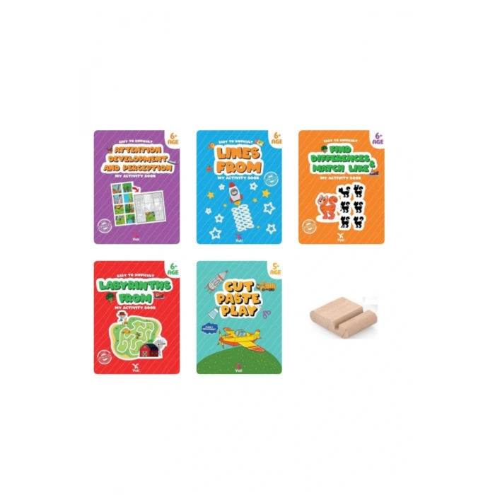 İngilizce Etkinlik Kitabı English Activity Books For Children 2-5 Ages 5li +Tablet Standı+Okuma Ayr