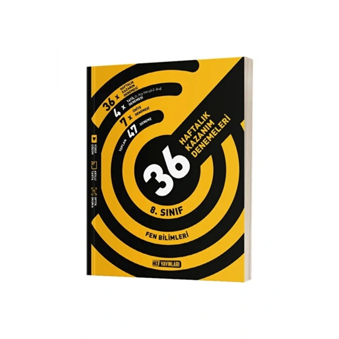 HIZ YAYINLARI 8.SINIF FEN BİLİMLERİ 36 HAFTALIK KAZANIM DENEMELERİ