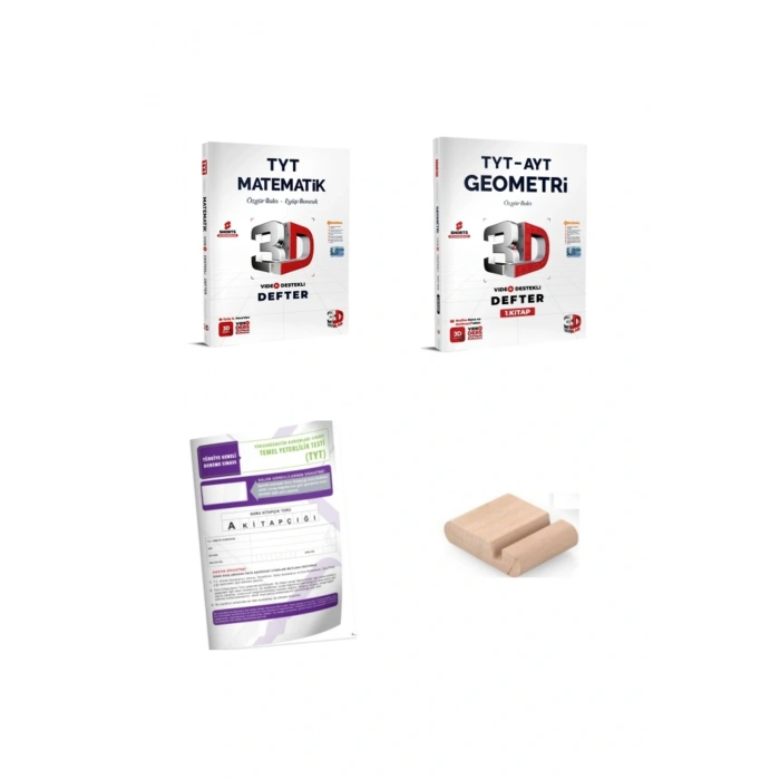 3D TYT Matematik Geometri Video Destekli Defter - YKS 2026 + Telefon Tutucu + TG Deneme