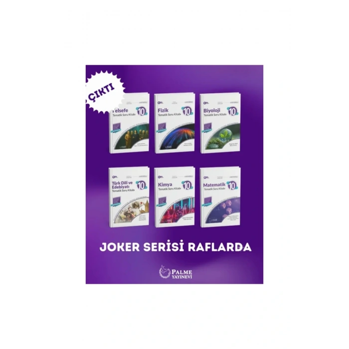 PALME 10. Sınıf Joker SAYISAL Soru Kitabı Mat Fizik kimya Byloji 2026 YENİ MÜFREDAT+Tutucu+Plan Deft