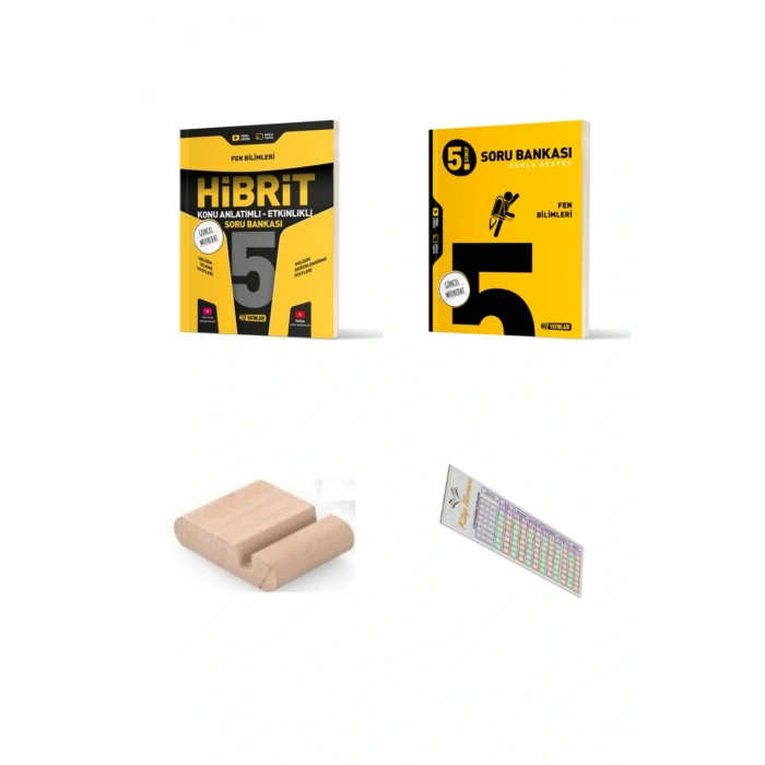 HIZ 5. Sınıf Fen HİBRİT Soru + 30 Haftalık Deneme 2025-2026 + Telefon Tutucu + Çözüm Ayracı