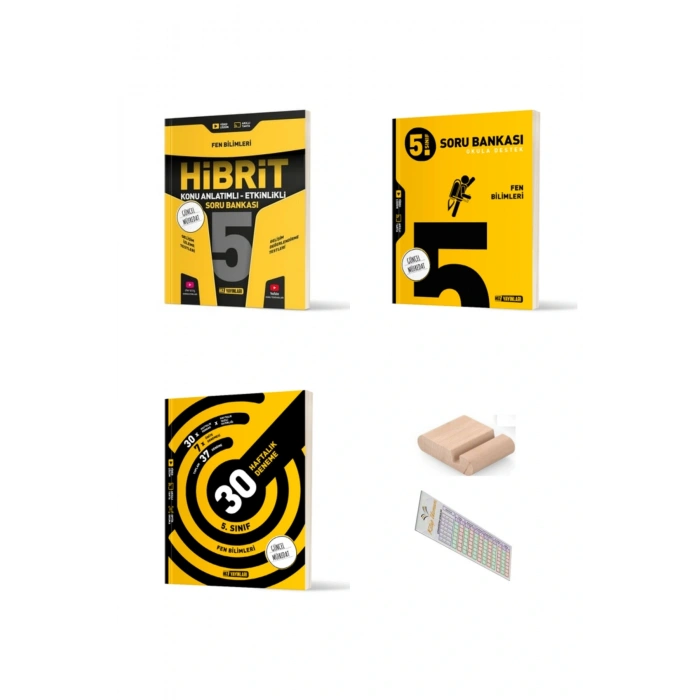 HIZ 5. Sınıf Fen HİBRİT + Soru Bankası + Haftalık Deneme 2025-2026 + Telefon Tutucu + Çözüm Ayracı