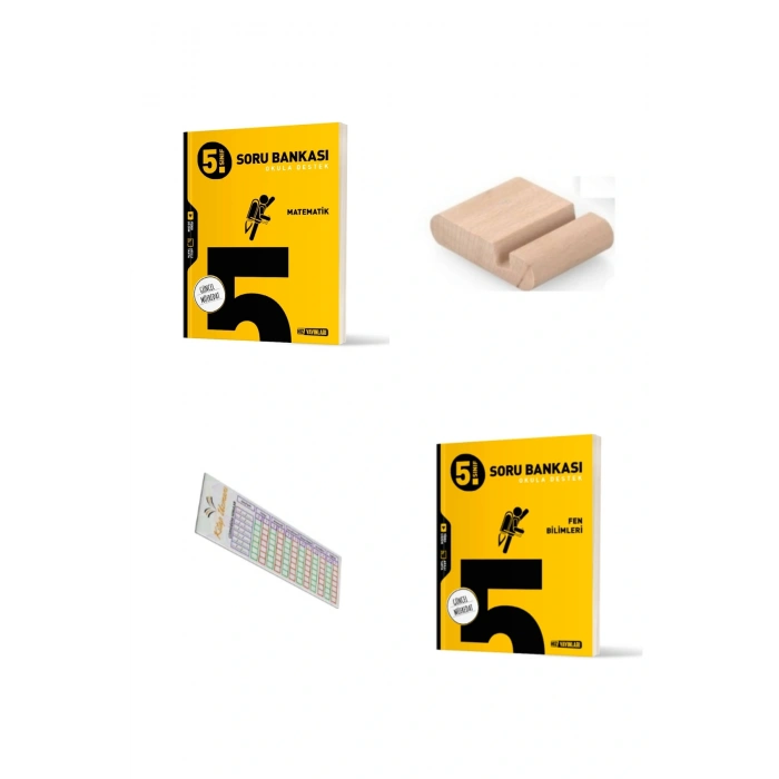 HIZ 5. Sınıf Matematik Fen Soru Bankası 2025-2026 +Telefon Tutucu + Çözüm Ayracı