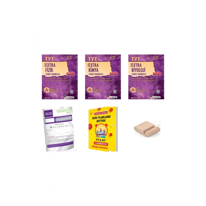 KafaDengi TYT Extra Fizik Kimya Biyoloji Soru Bankası SAYISAL SET+ Planlama Defteri+ Telefon Tutucu