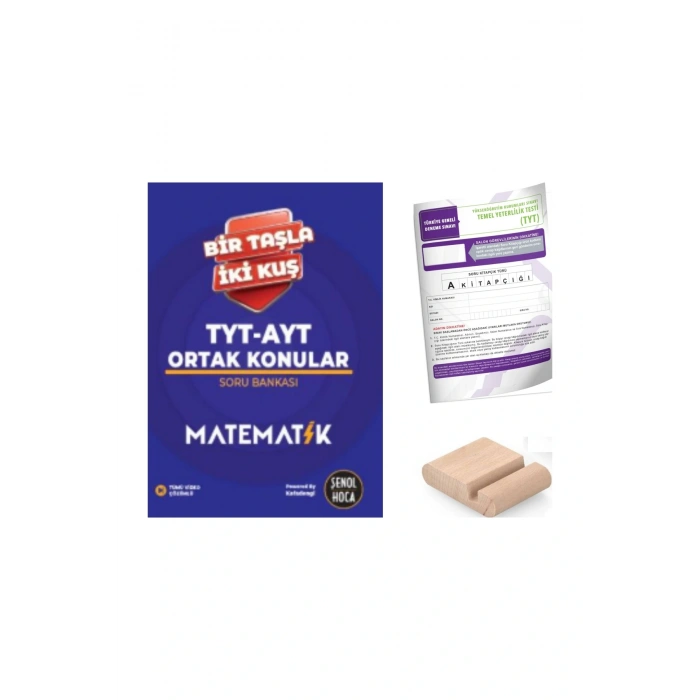 KafaDengi Bir Taşla İki Kuş TYT-AYT Matematik Soru Bankası Şenol Hoca+ Telefon Tutucu + TYT Deneme