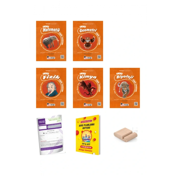 KafaDengi TYT Süper Öğreten SAYISAL SET Mat Geo+Fizik+Kimya+Biyoloji + Telefon Tutucu+Plan Defteri