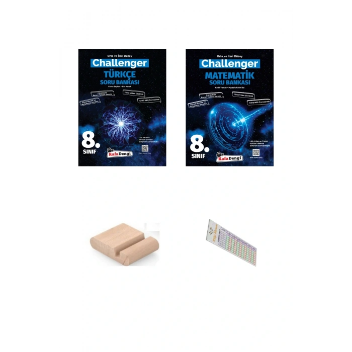 KafaDengi 8.Sınıf Türkçe Matematik CHALLENGER Zor Soru Bankası LGS 2026+Telefon Tutucu