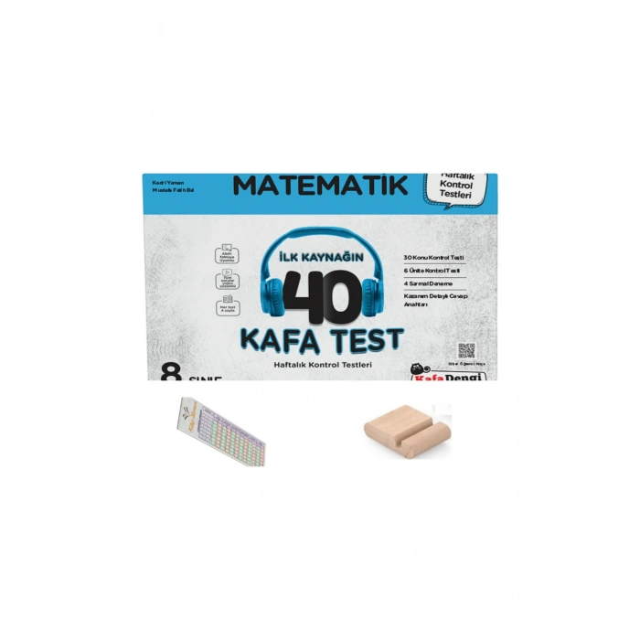 8. Sınıf Matematik 40 Kafa Test LGS 2026 +Telefon Tutucu+Çözüm Ayracı