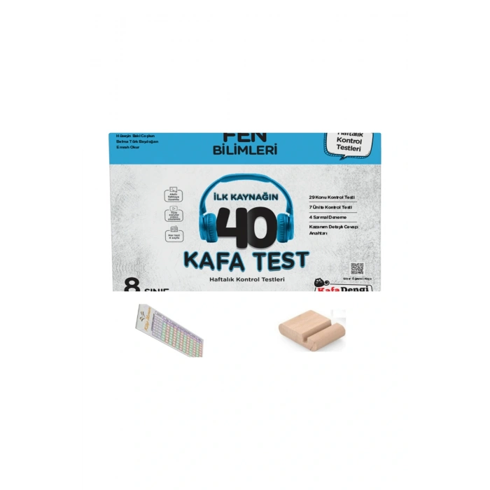 KafaDengi 8. Sınıf Fen Bilimleri 40 Kafa Test LGS 2026 +Telefon Tutucu+Çözüm Ayracı