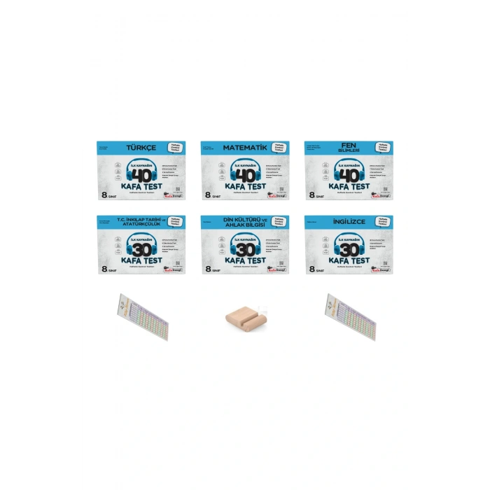 KafaDengi 8. Sınıf Tüm Dersler Kafa Test (Türkçe Matematik Fen İnk İng Din) LGS 2026 +Telefon Tutucu