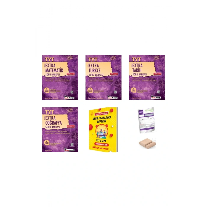 KafaDengi TYT Extra Türkçe Matematik Tarih Coğrafya EŞiT AĞIRLIK Soru Bankası SETİ+Planlama Defteri