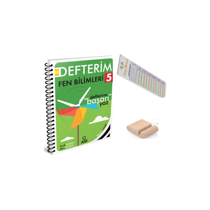 ARI 5. Sınıf Fen Bilimleri Defterim - Fenito - 2025-2026 + Telefon Tutucu + Çözüm Ayracı