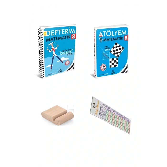 ARI 8. Sınıf Matematik Atölyem + Defterim - Matemito SETİ - LGS 2026 - Telefon Tutucu + Çözüm Ayracı