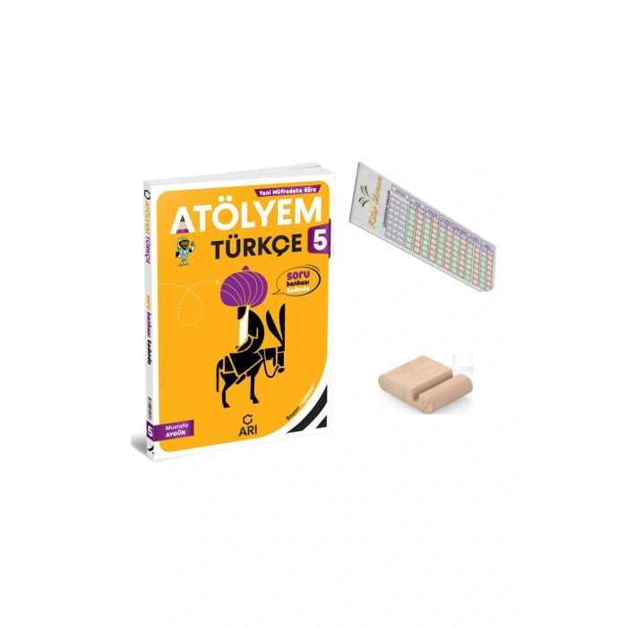 ARI 5. Sınıf Türkçe Atölyem - Türkçemino - 2025-2026 + Telefon Tutucu + Çözüm Ayracı