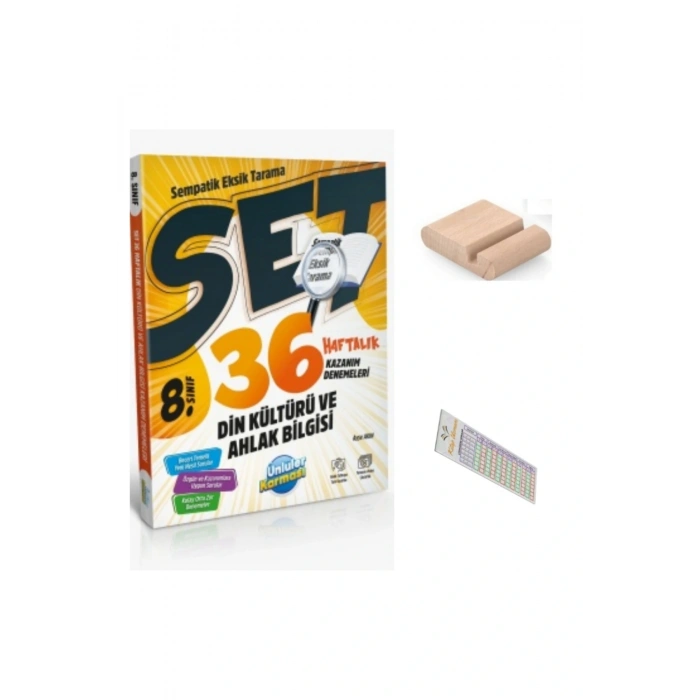 8. Sınıf SET Din 36 Haftalık Kazanım Denemeleri LGS 2026 + Telefon Tutucu + Çözüm Ayracı