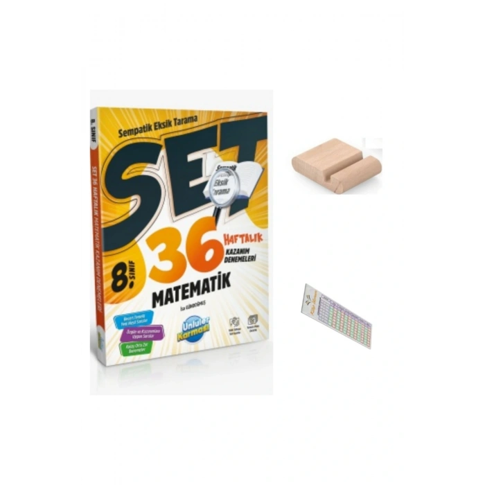 8. Sınıf SET Matematik 36 Haftalık Kazanım Denemeleri LGS 2026 + Telefon Tutucu + Çözüm Ayracı