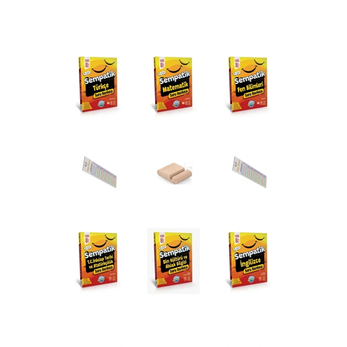8. Sınıf Sempatik Soru Bankası SETİ Tüm Dersler 6lı LGS 2026 + Telefon Tutucu + Çözüm Ayracı