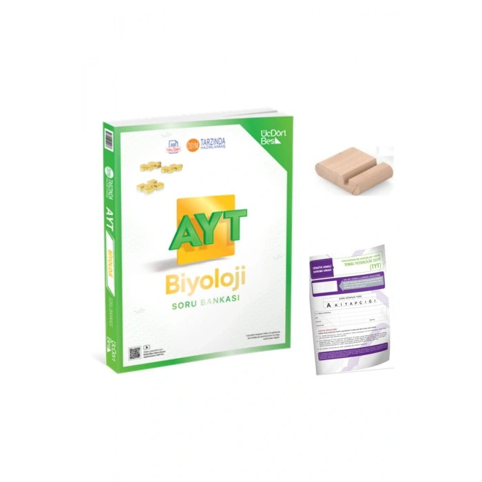 345 -Üç Dört Beş AYT Biyoloji Soru Bankası YKS 2026 +Telefon Tutucu + Deneme