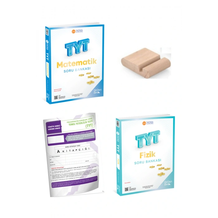 345 Üç Dört Beş TYT Matematik Fizik Soru Bankası YKS 2026 + Telefon Tutucu+ TYT Deneme