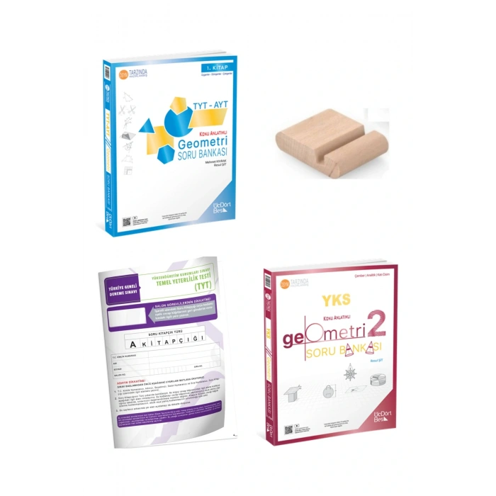 345 Üç Dört Beş TYT-AYT Geometri 1 ve 2 Konu Anlatımlı Soru Bankası YKS 2026 +Telefon Tutucu+Deneme