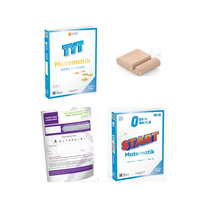 345 -Üç Dört Beş 0dan START Matematik+ TYT Matematik Soru Bankası YKS 2026 +Telefon Tutucu + Deneme