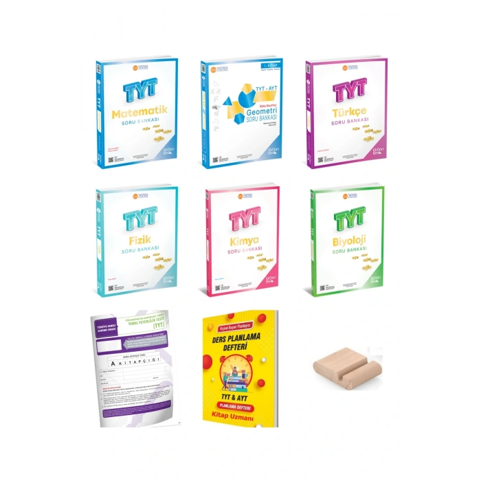345 -Üç Dört Beş TYT Soru Bankası SETi SAYISAL (Tür Mat Geo Fiz Kim Biy)YKS 2026+Plan Deft+Tutucu