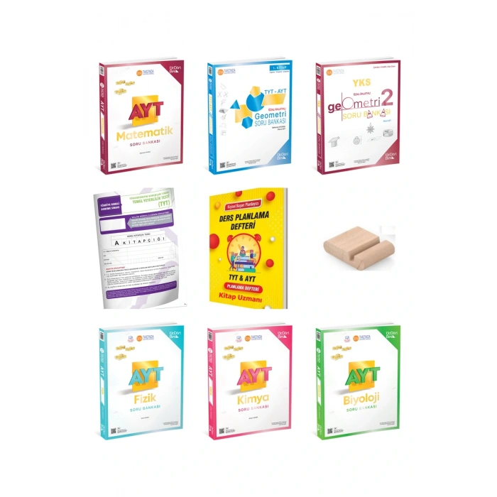345 -Üç Dört Beş AYT Soru Bankası SAYISAL SET(Mat Geo Fiz Kim Biy)YKS 2026+Plan Deft+ Tutucu