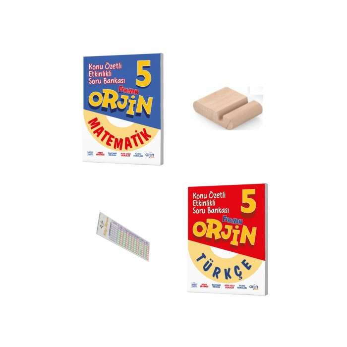 ORJİN 5. Sınıf Türkçe Matemetik Konu Özetli Soru Bankası 2025-2026 + Telefon Tutucu + Çözüm Ayracı