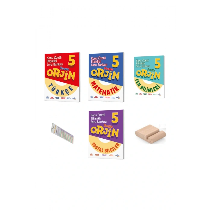 ORJİN 5. Sınıf Türkçe Fen Matematik Sos Konu Özet Soru Bankası 2025-2026+Telefon Tutucu+Çözüm Ayracı