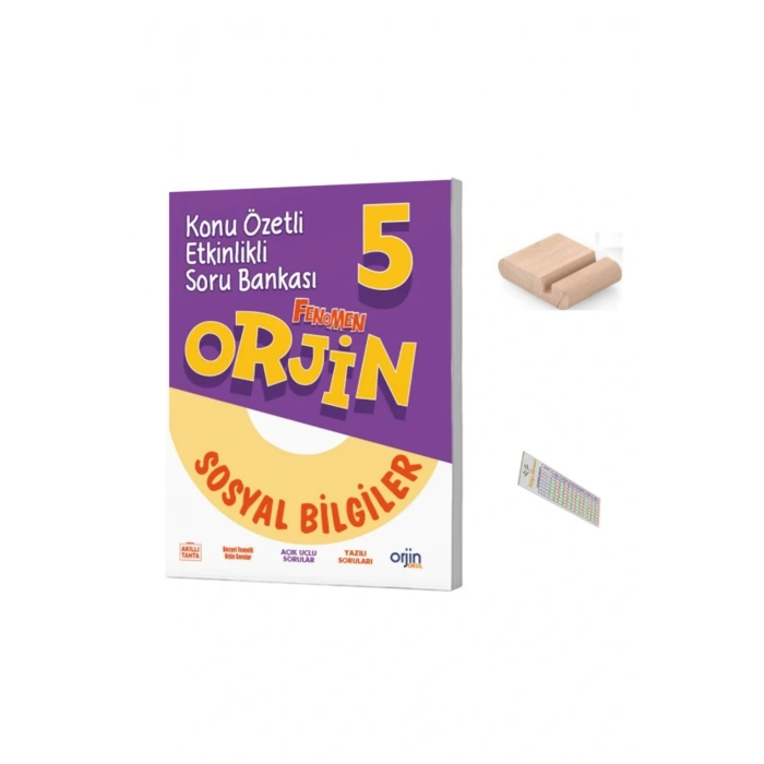 ORJİN 5. Sınıf Sosyal Konu Özetli Etkinlikli Soru Bankası 2025-2026 + Telefon Tutucu + Çözüm Ayracı