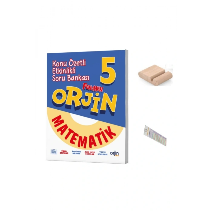 ORJİN 5. Sınıf Matematik Konu Özetli Etkinlikli Soru Bankası 2025-2026 + Telefon Tutucu+Çözüm Ayracı