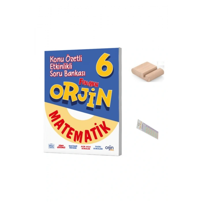 ORJİN 6. Sınıf Matematik Konu Özetli Etkinlikli Soru Bankası YENİ 2026 + Telefon Tutucu+Çözüm Ayracı