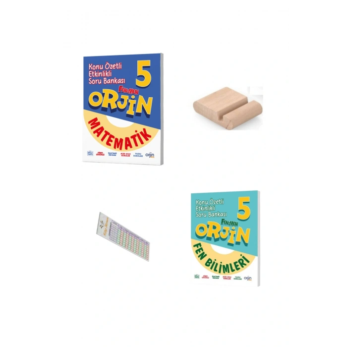 ORJİN 5. Sınıf Fen Matematik Konu Özetli Soru Bankası 2025-2026 + Telefon Tutucu + Çözüm Ayracı