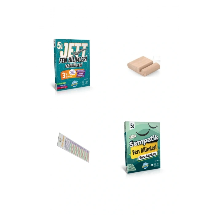 5. Sınıf JET Fen Fasikülleri + Sempatik Soru Bankası 2025-2026 + Telefon Tutucu + Çözüm Ayracı