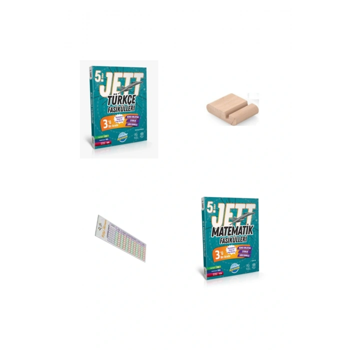 5. Sınıf JET Türkçe Matematik Fasikülleri 2025-2026 + Telefon Tutucu+Çözüm Ayracı