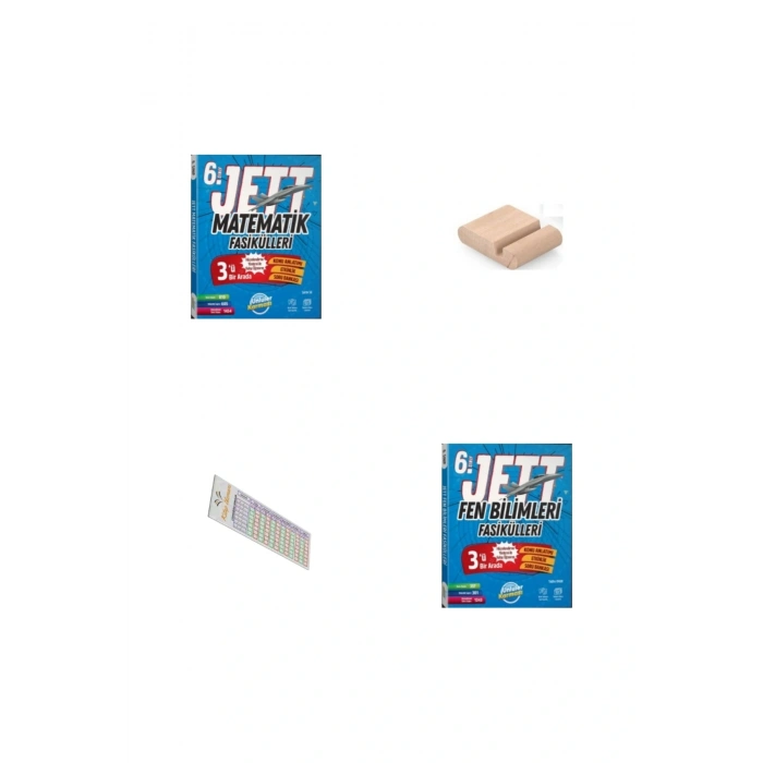 6. Sınıf JET Fen Bilimleri + Matematik Fasikülleri + YENİ 2026 + Telefon Tutucu+Çözüm Ayracı