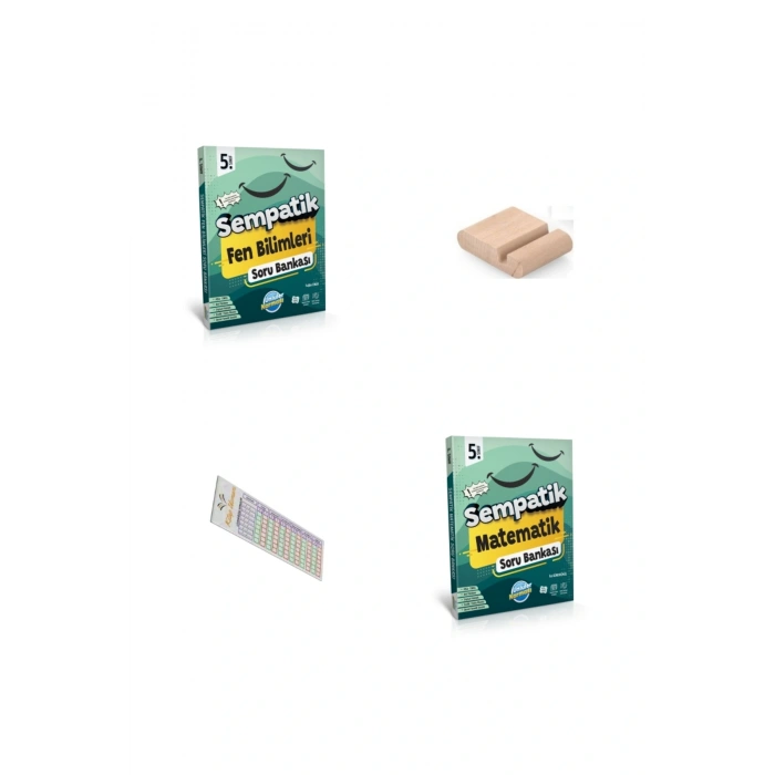 5. Sınıf Sempatik Fen Matematik Soru Bankası 2025-2026 + Telefon Tutucu + Çözüm Ayracı