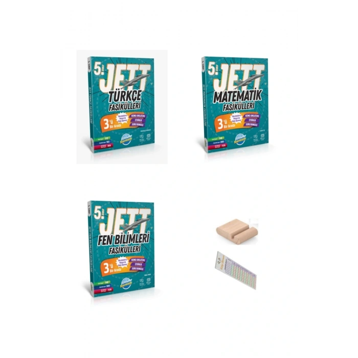 5. Sınıf JET Matematik + Türkçe + Fen Bilimleri Fasikülleri 2025-2026 +Telefon Tutucu+Çözüm Ayracı