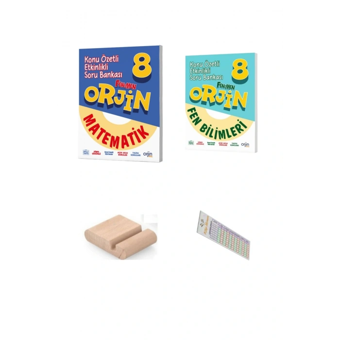 ORJİN 8. Sınıf Fen Matematik Konu Özetli Soru Bankası 2025-2026 + Telefon Tutucu + Çözüm Ayracı