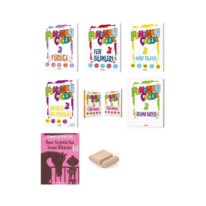 Fenomen Çocuk 3. Sınıf Seti 7li +Tablet Standı + Ö. Seyfettin Hikaye
