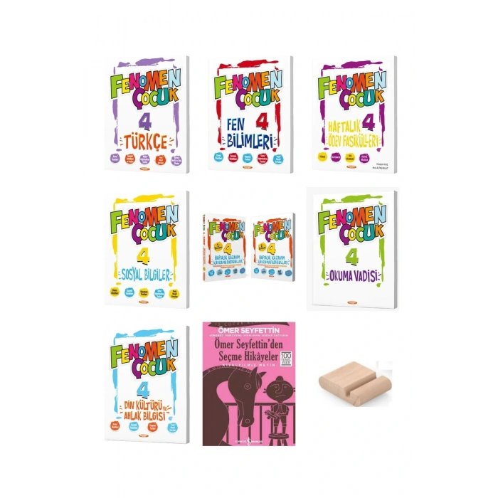 Fenomen Çocuk 4. Sınıf Seti 8li +Tablet Standı + Ö. Seyfettin Hikaye